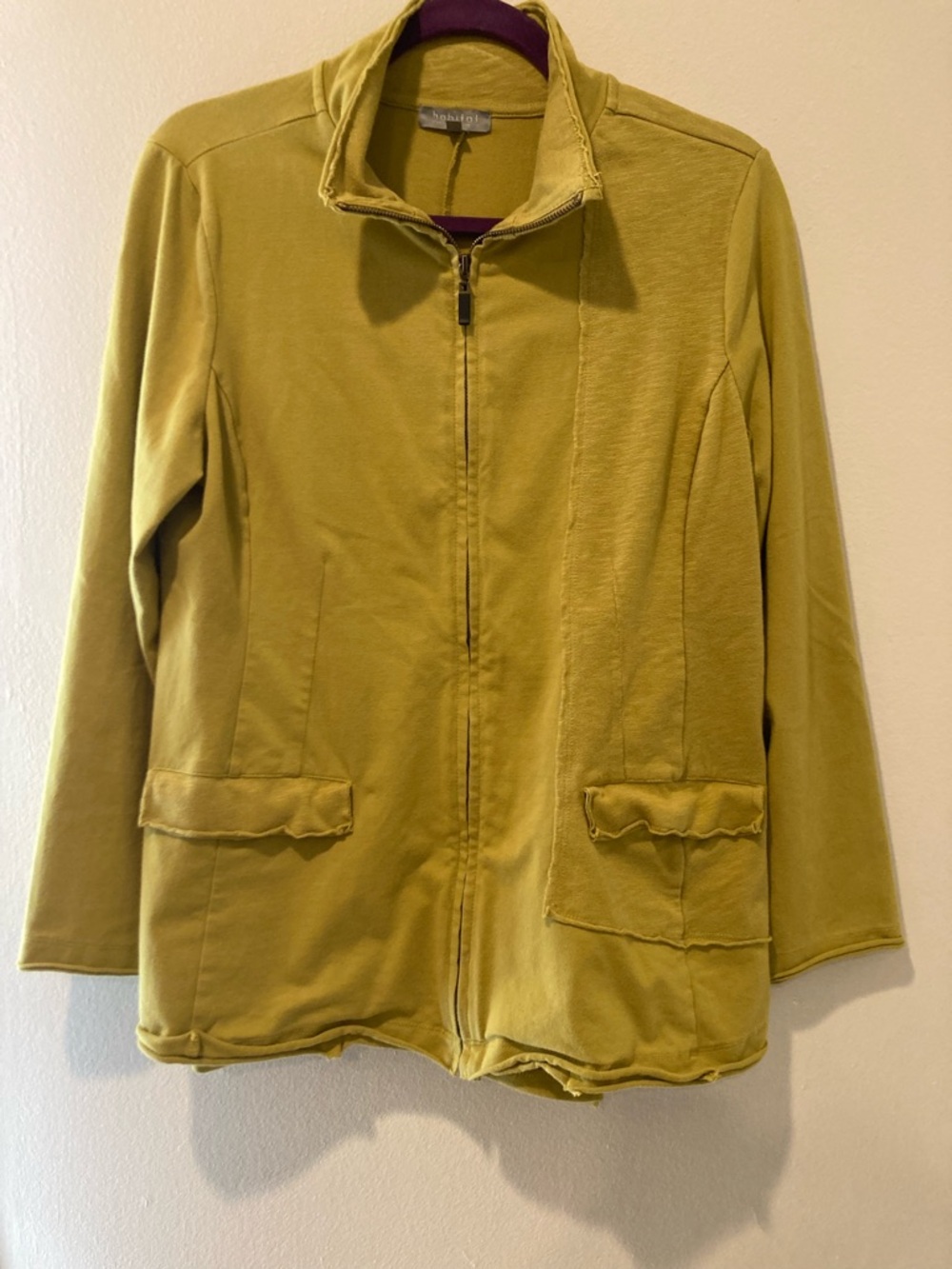 Habitat Woman's Light Olive Zip-Front Jacket - Picture 2 of 8